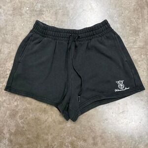 Y2K Victoria Secret Black Embroidered Mini Shorts Size S